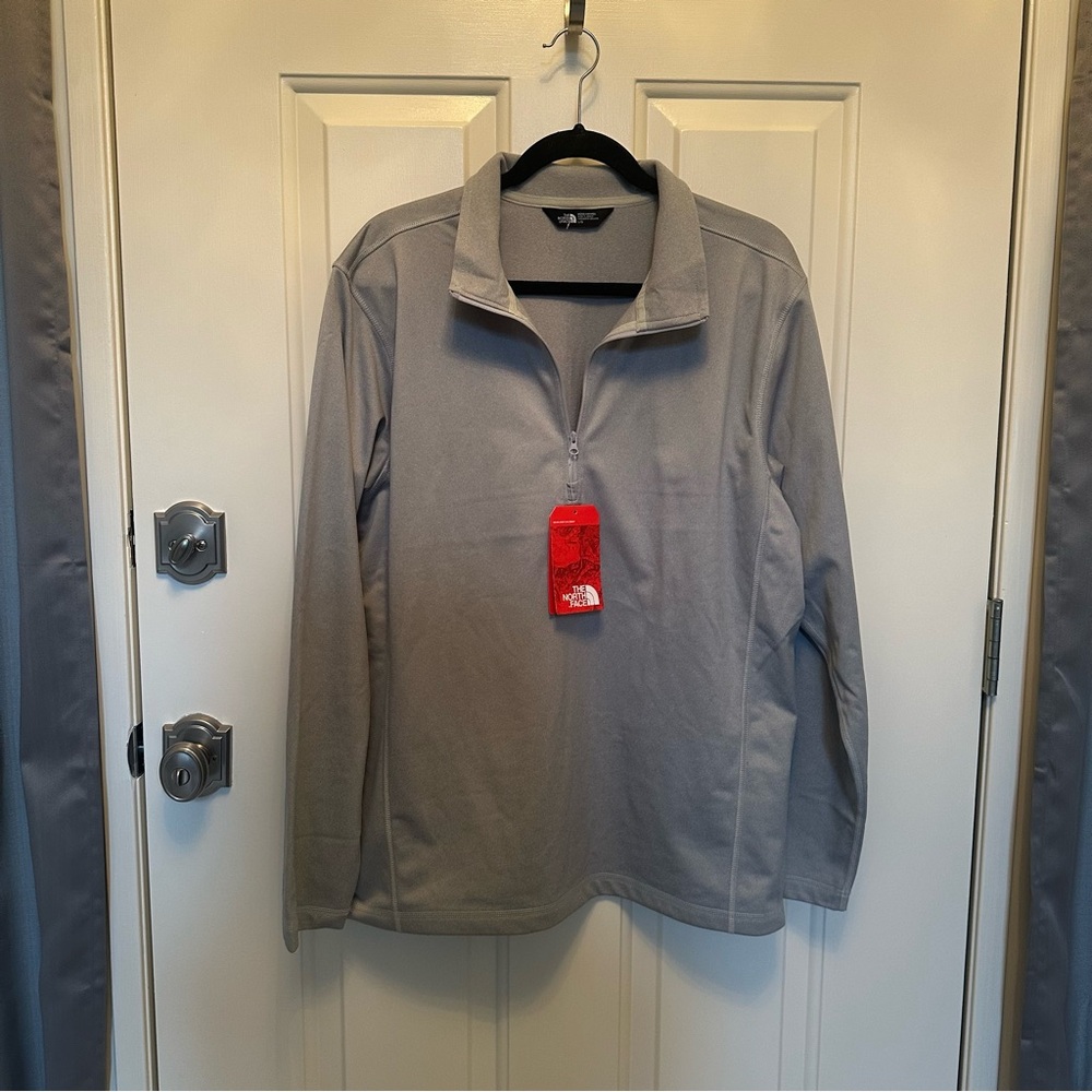 The North Face Gray Men’s Quarter-Zip Sweatshirt, Large